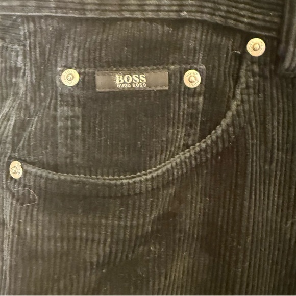 Hugo Boss Men’s Arkansas Classic Black Corduroy Trousers Sz 38/27 - Picture 7 of 12